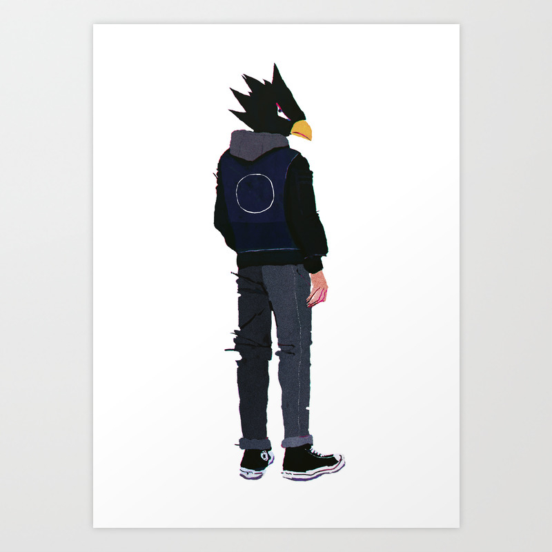 Tokoyami Fumikage Boku No Hero Academia Art Print By Babypears