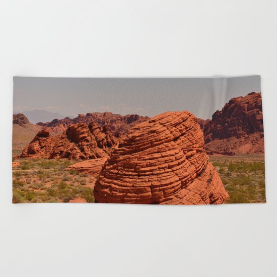 Red Valley Beach Towel