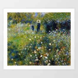Pierre-Auguste Renoir "Femme avec parasol dans un jardin" Art Print