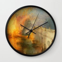 Joseph Mallord William Turner The Burning of the Houses of Parliament Wall Clock