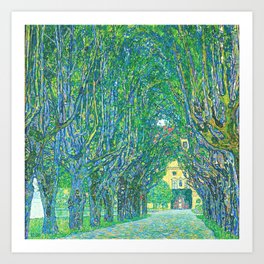 Gustav Klimt - Allee im Park von Schloss Kammer (new editing) Art Print