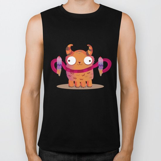 Icecream monster Biker Tank