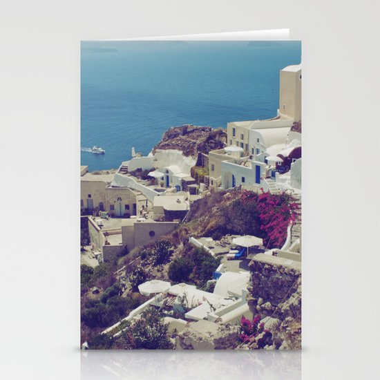 Oia from afar Stationery Cards