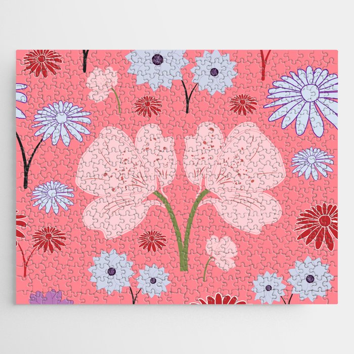 Pink Flowers Jigsaw Puzzle