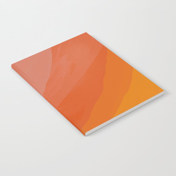 Waves In Texture - Orange Notebook