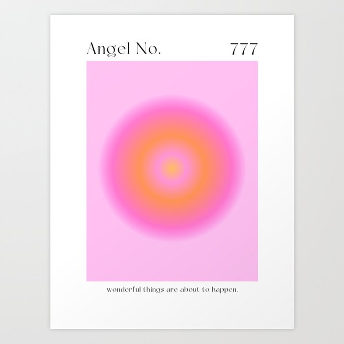 Angel Number 777 Art Print