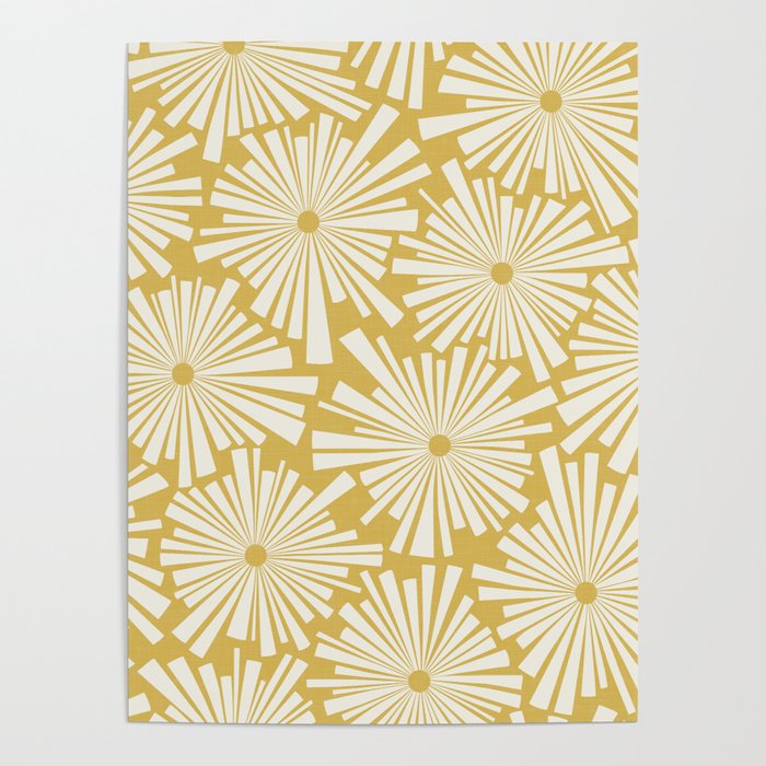 African Nature / Modern Flowers on Bamboo Shade Poster