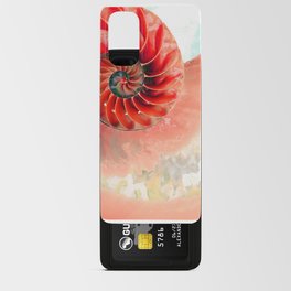 Soft Red Nautilus Shell Beach Art Android Card Case