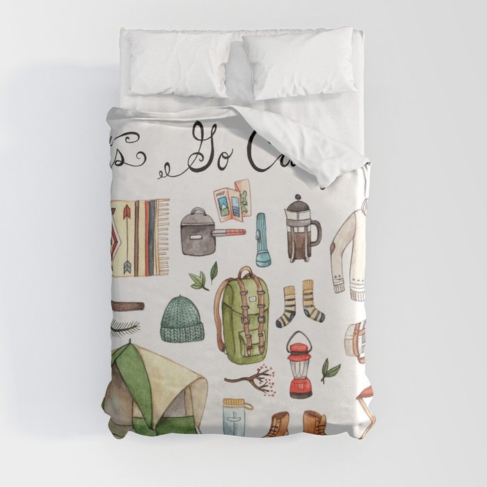 Let s Go Camping Duvet Cover by Brooke Weeber Society6