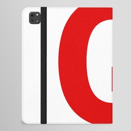 Letter Q (Red & White) iPad Folio Case