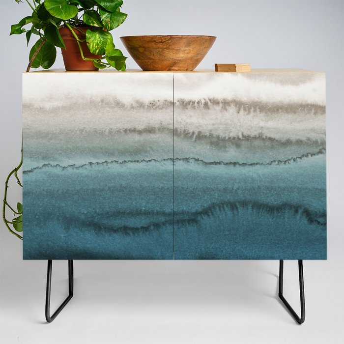 WITHIN THE TIDES - CRASHING WAVES TEAL Credenza