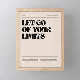 Let Go Of Your Limits Motivational Quote Framed Mini Art Print