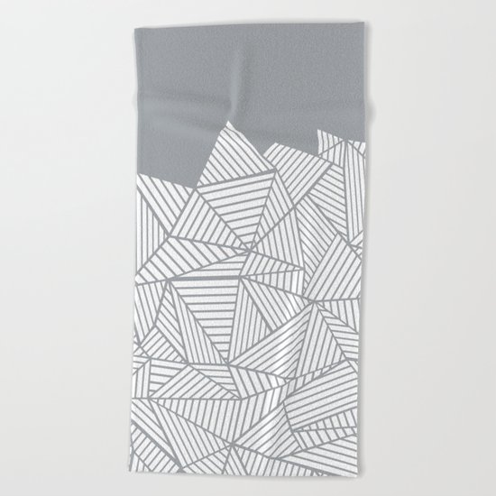 Abstract Mountain Grey Beach Towel