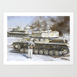 Panzer PzIV Barbarossa Art Print