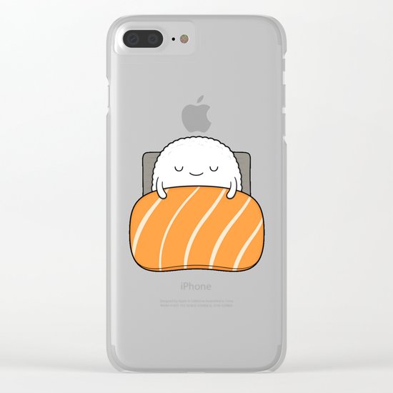 sleepy sushi Clear iPhone Case