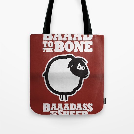 Baaadass the Sheep: Baaad to the Bone Tote Bag