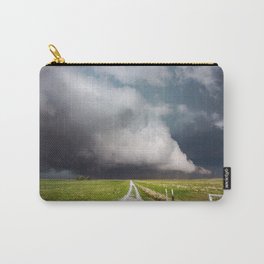Low Clearance - Country Road Leads to Ground Scraping Storm Cloud on Spring Day in Oklahoma Carry-All Pouch