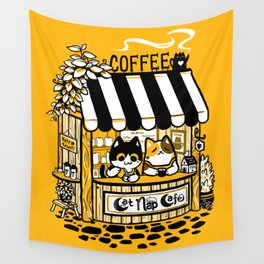 Cat Nap Cafe Wall Tapestry