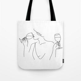 Double Fisting Wine Tote Bag