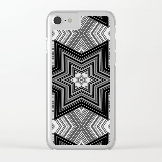 Black and white abstract pattern. Graphics. Clear iPhone Case