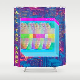 Vaporwave Duplicity Shower Curtain