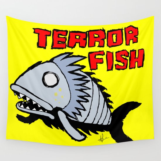 Terror fish Wall Tapestry