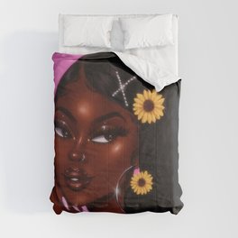 chocolate x sunflower Comforter