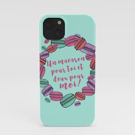 French Macaroons Wreath Watercolor iPhone Case