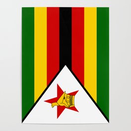 Zimbabwean flag of Zimbabwe Poster