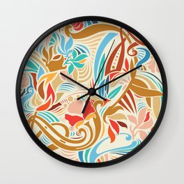Abstract Florals Wall Clock