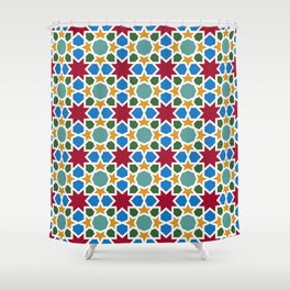 Arabic Moroccan Mosaic Pattern Shower Curtain