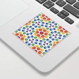 Rainbow Polyhedral Dice Sticker