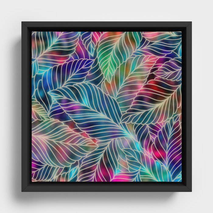 Palm Leaves Pattern 5 Framed Canvas