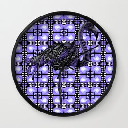 Black Flamingo Wall Clock | Fun, Vibrant, Interesting, Birds, Funky, Retrohearts, Graphicdesign, Modern, Pattern, Animal 