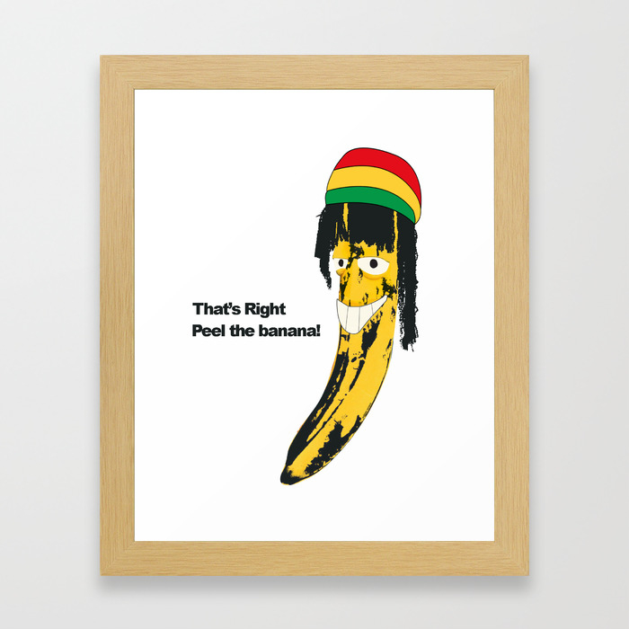 Rasta Banana Andy Warhol Inspired Stencil Framed Art Print By Adr7an Society6