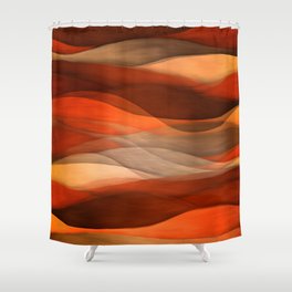 "Sea of sand and caramel waves" Shower Curtain