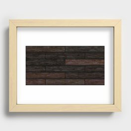 Dark wood boards Recessed Framed Print