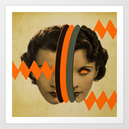 headache girl Art Print