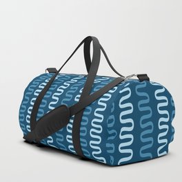 Abstract Shapes 237 in Midnight Blue (Snake Pattern Abstraction) Duffle Bag