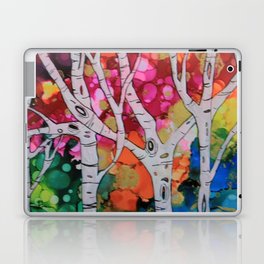 "Rainbow Birch Trees" Laptop & iPad Skin