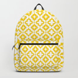 Yellow Ornamental Arabic Pattern Backpack