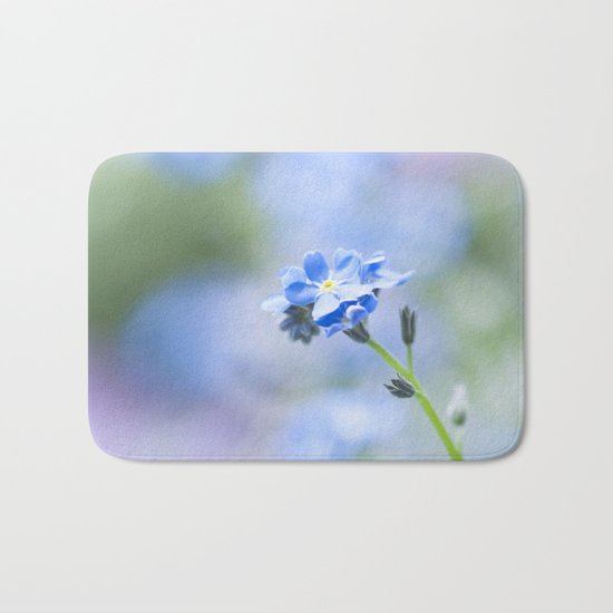 Forget-me-not in LOVE - Springflower Flowers Floral on #Society6 Bath Mat