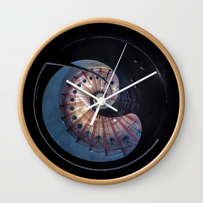 Spiral glass staircase Wall Clock
