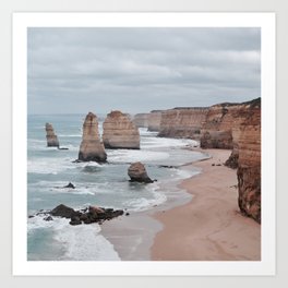 Australia Photography - The Twelve Apostles Under The Gray Sky Art Print | Australia, Queensland, Perth, Westernaustralia, Southaustralia, Aussie, Nature, Beach, Victoria, Australian 