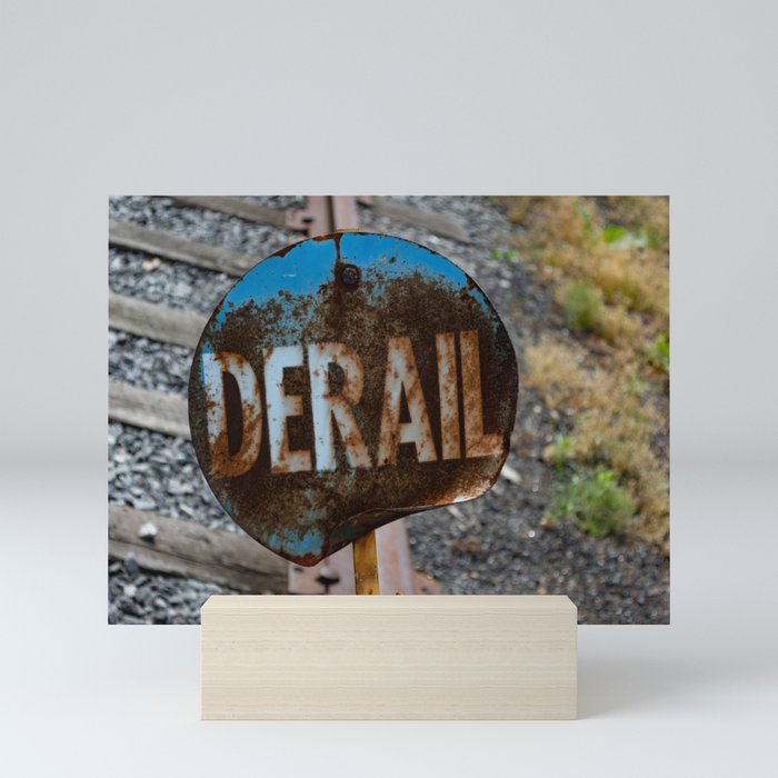 Derail at Steamtown Rail Yard Scranton Safety Railroad Safety Equipment Mini Art Print