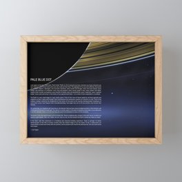 Pale Blue Dot — Cassini, Saturn & Carl Sagan quote Framed Mini Art Print