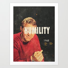 Humility 1968 Art Print | Old, Lines, Man, Black, Brown, Oldadv, Curated, Collage, 70S, Popart 