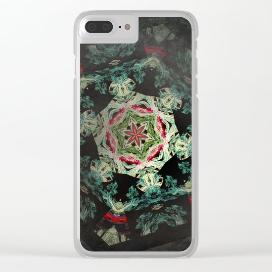 Dark forest mosaic kaleidoscope Clear iPhone Case