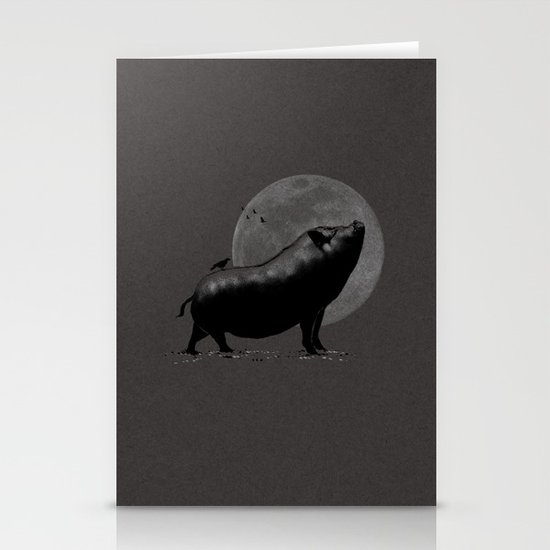 barking pig Stationery Cards