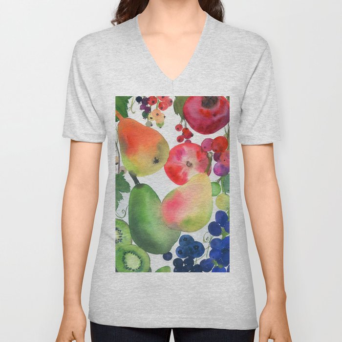 rainbow fruits V Neck T Shirt